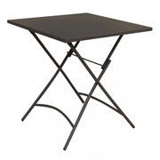 Tavolo da Giardino Bristol 70x70 cm Taupe in Acciaio Pieghevole – Tavolo Quadrato da Esterno