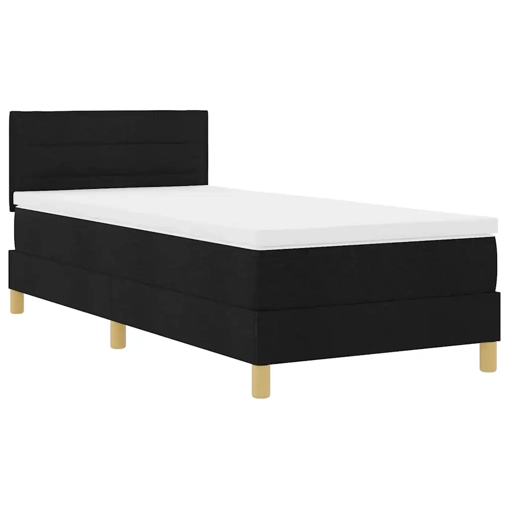 Letto a molle con cuscino Nero 100 x 200 cm Tessuto 3338820