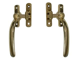 MANIGLIA A BLOCCO TONDA OTTONE LUCIDO- - DX - 6 pezzi