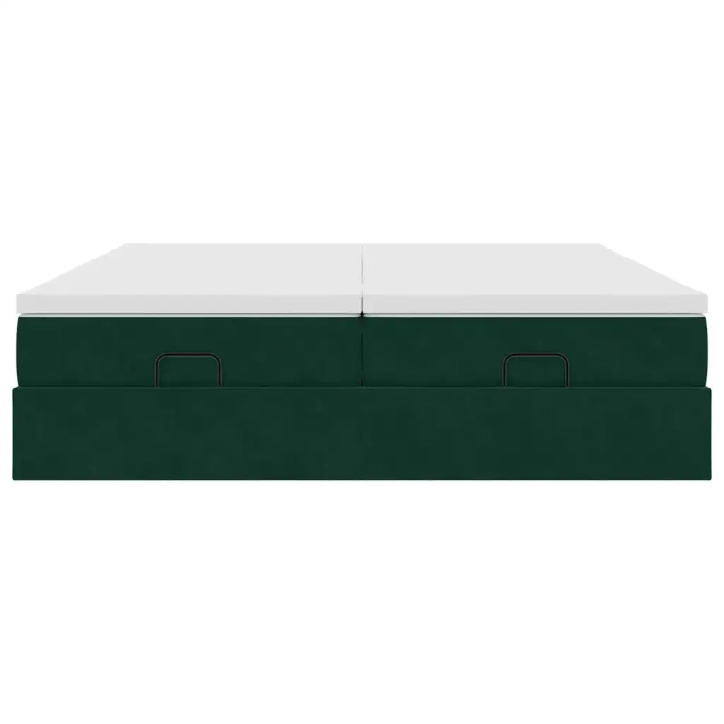Struttura Letto Pouf con Materassi 200x200 cm Velluto 3311270