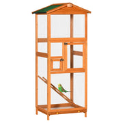 Gabbia per Uccelli da Esterno ¨C Xylo ¨C Legno Arancione 165cm con 2 Porte