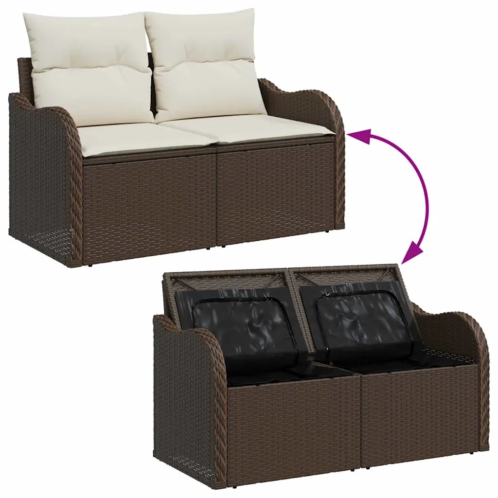 Set Divano da Giardino 7 pcs Grigio polyrattan 3354397