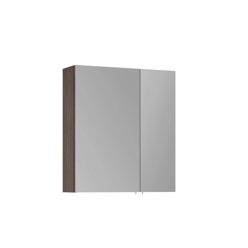 Mobile da bagno con specchio "Side 60" - 60 x 16 x 66 cm - Noce scuro