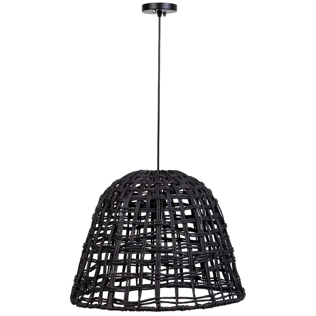Lampada da soffitto in carta nera, D48,5x36h cm
