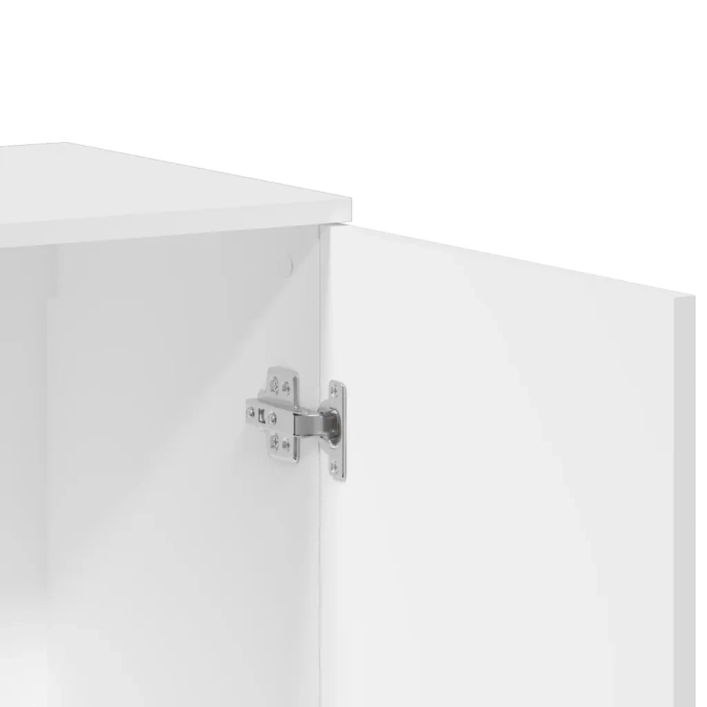 Credenze 3 pz Bianco in Legno Multistrato