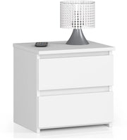 Comodino AKORD CL2 Bianca 40 cm 2 cassetti 40x35x40 cm