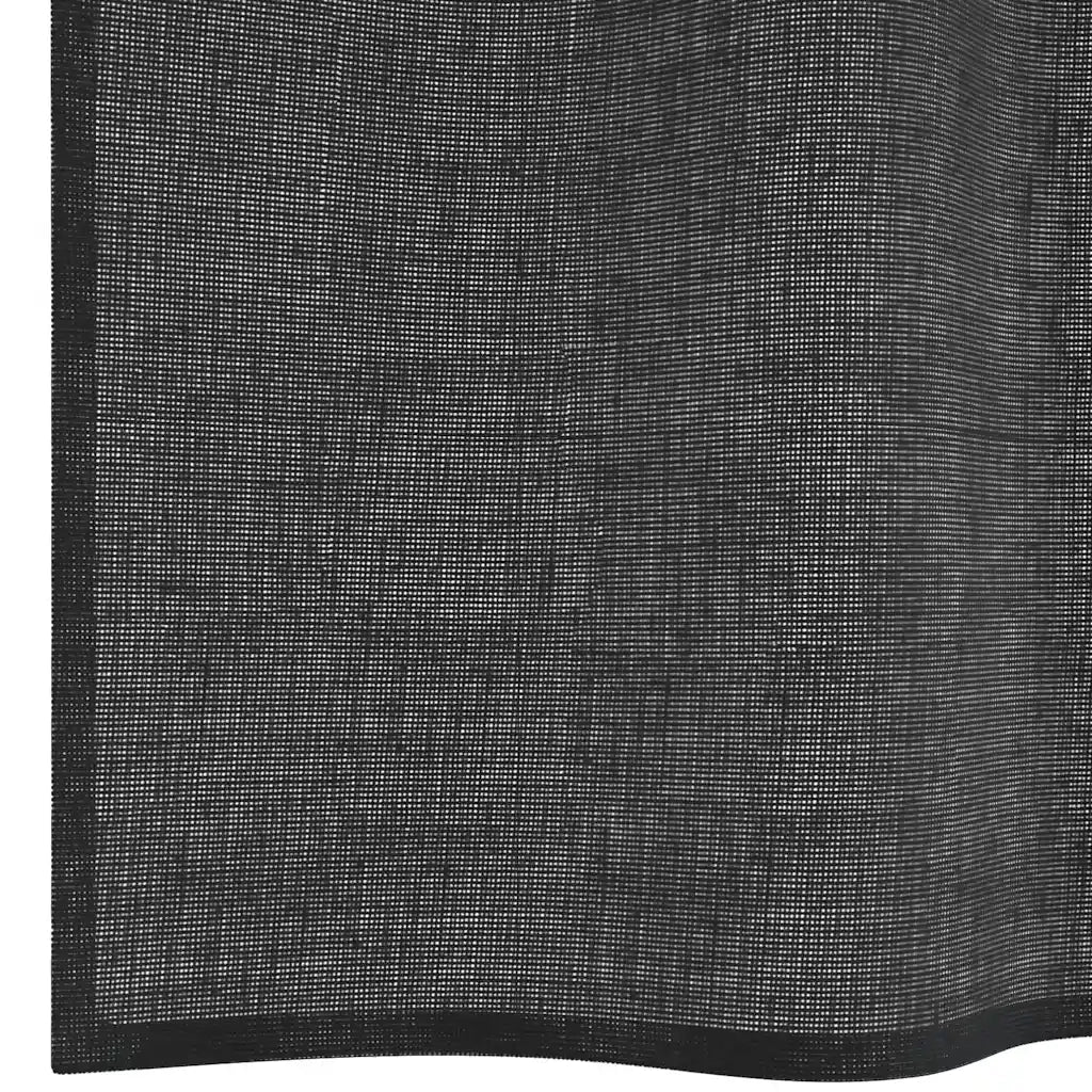 Tende in Voile con Linguetta 2 pz Nero