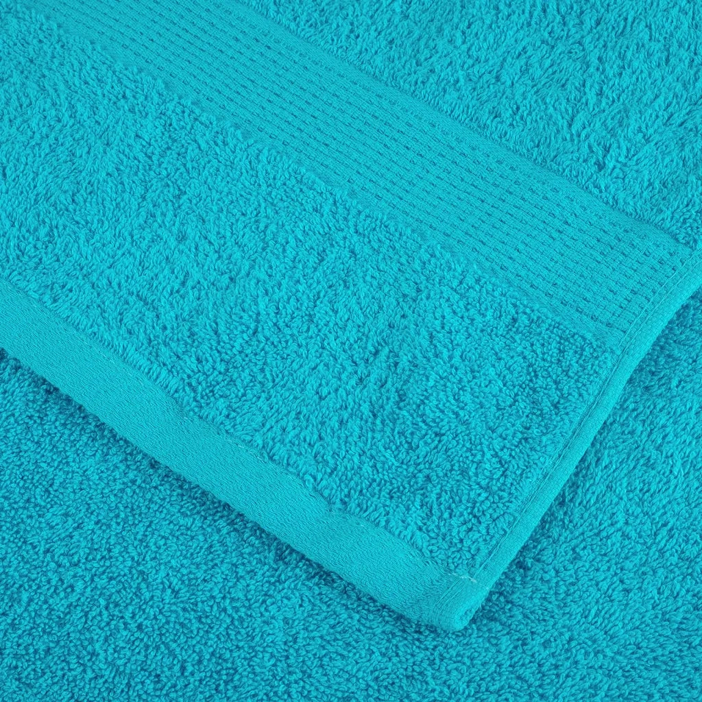 Asciugamani Doccia SOLUND 10 pz | Teli per bagno Turchesi 70x140cm 600 g/m2