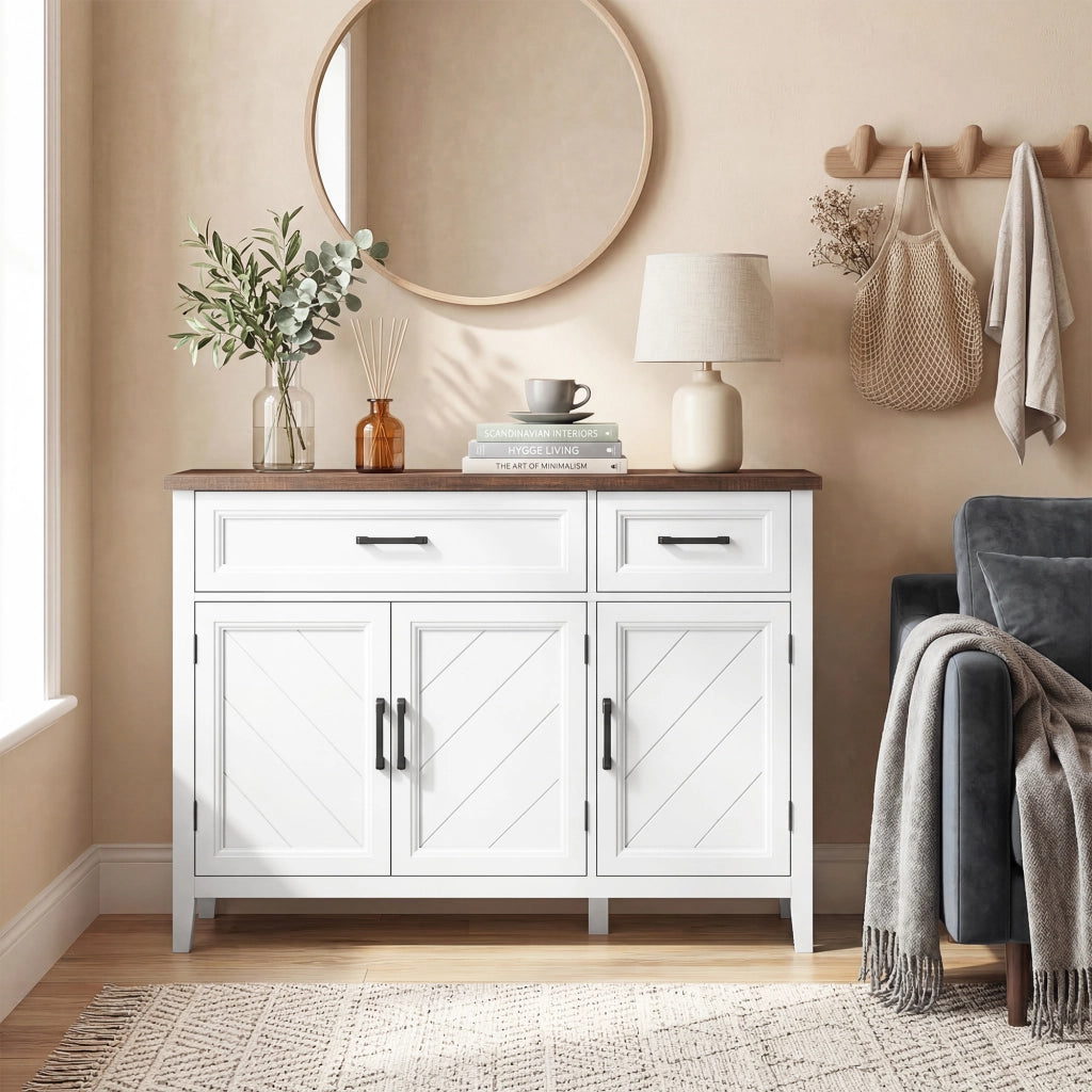Credenza ¨C Minimal ¨C Bianco 110x35x80,5 cm