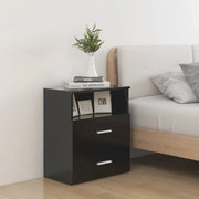 Comodini 2pz-Set di 2 Tavolino da notte Neri 50x32x60 cm