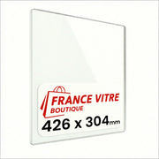 426 x 304 x 4 mm - Vetro per stufa a legna - vetro camino di ricambio - vetro per caminetto resistente al fuoco - France Vitre