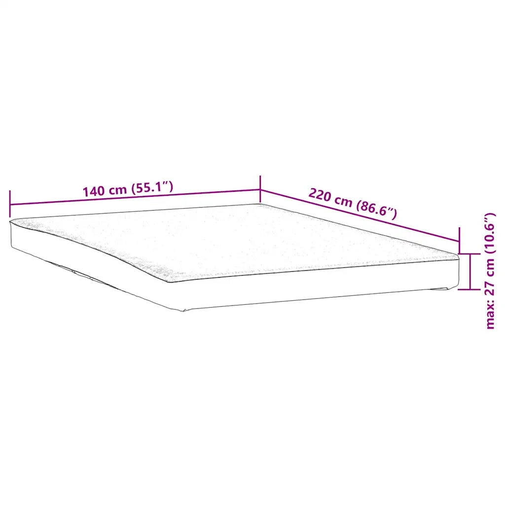 Coprimaterasso Bianco 140x220 cm Impermeabile 4100161