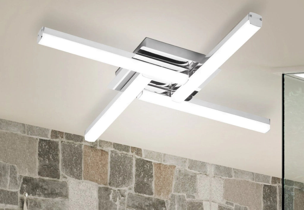 Rabalux Antonia plafoniera LED 24W cromata IP44 61cm