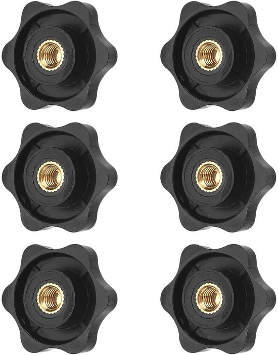 Set di viti a stella da 6 pezzi M6, viti a stella a 32 mm di diametro, viti a stella M6 con viti a stella, set di viti a stella per mobili, elettrodomestici, industria meccanica, attrezzature per fitness