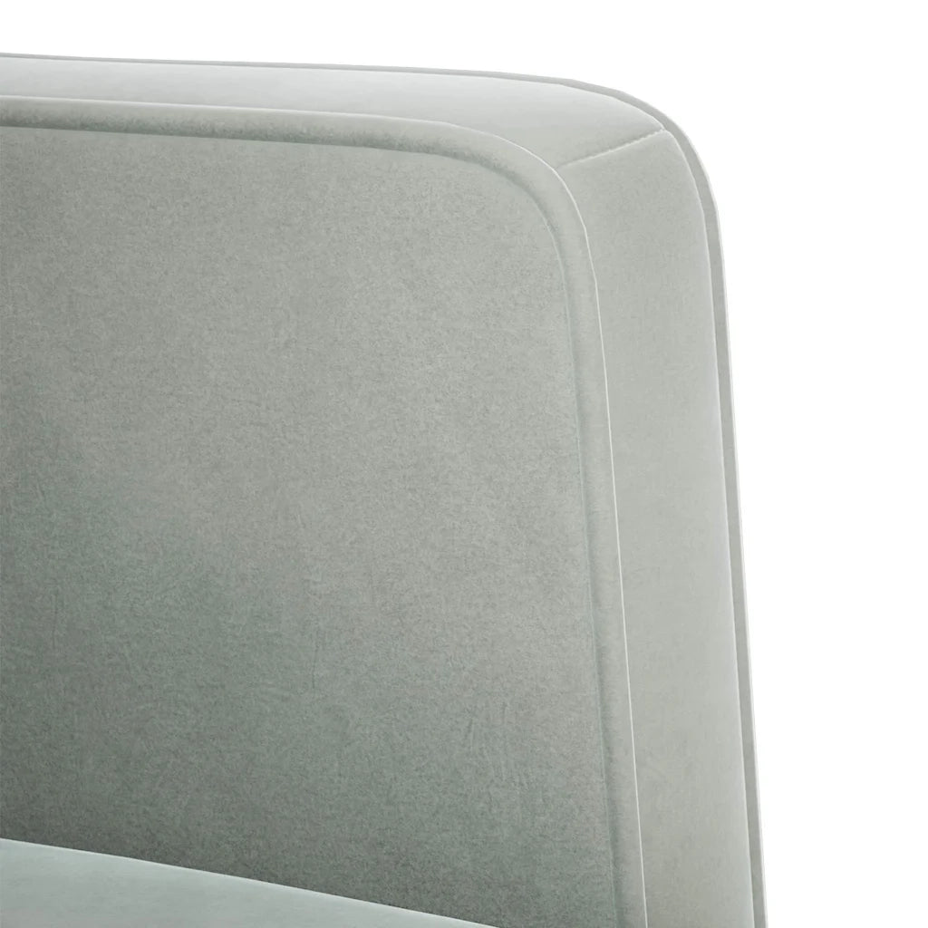 Divano Divanetto-Sofa Grigio Chiaro 111 cm in Velluto