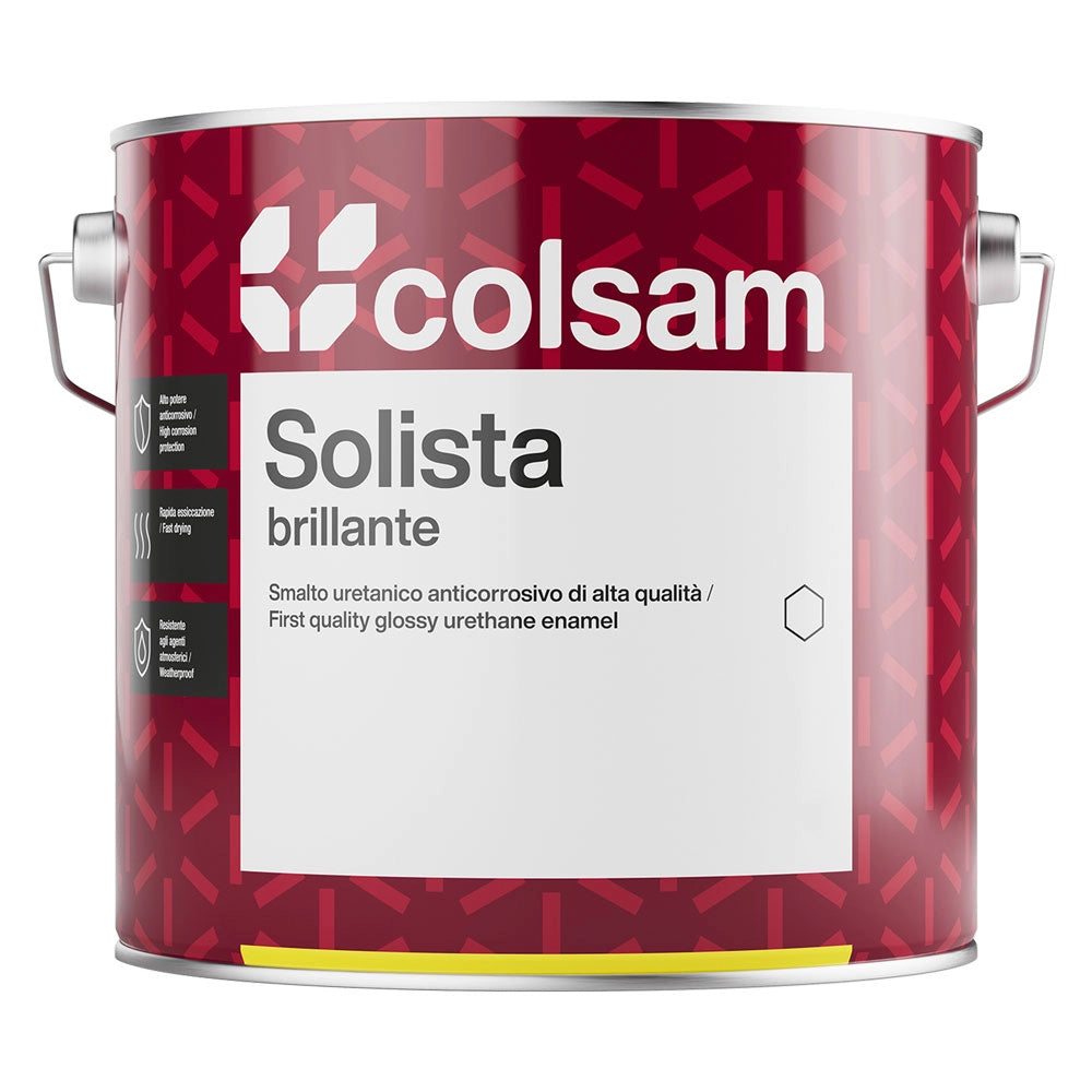 SMALTO SINTETICO BRILLANTE 'SOLISTA' Lt. 0,375 Grigio scuro- 6 pezzi  - COLORIFICIO SAMMARINESE
