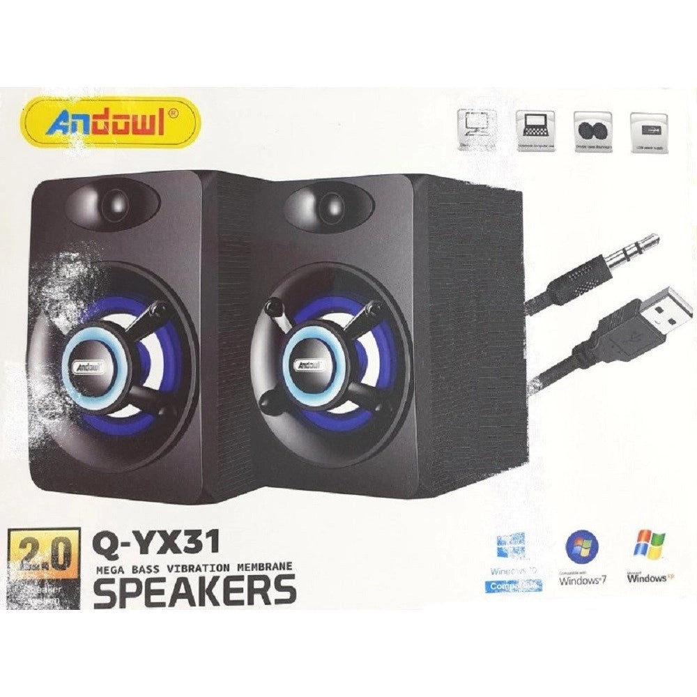 Trade Shop - Set Di Altoparlanti Per Computer Pc Q-yx31 Speaker Alimentazione Usb Canali 2.0 -