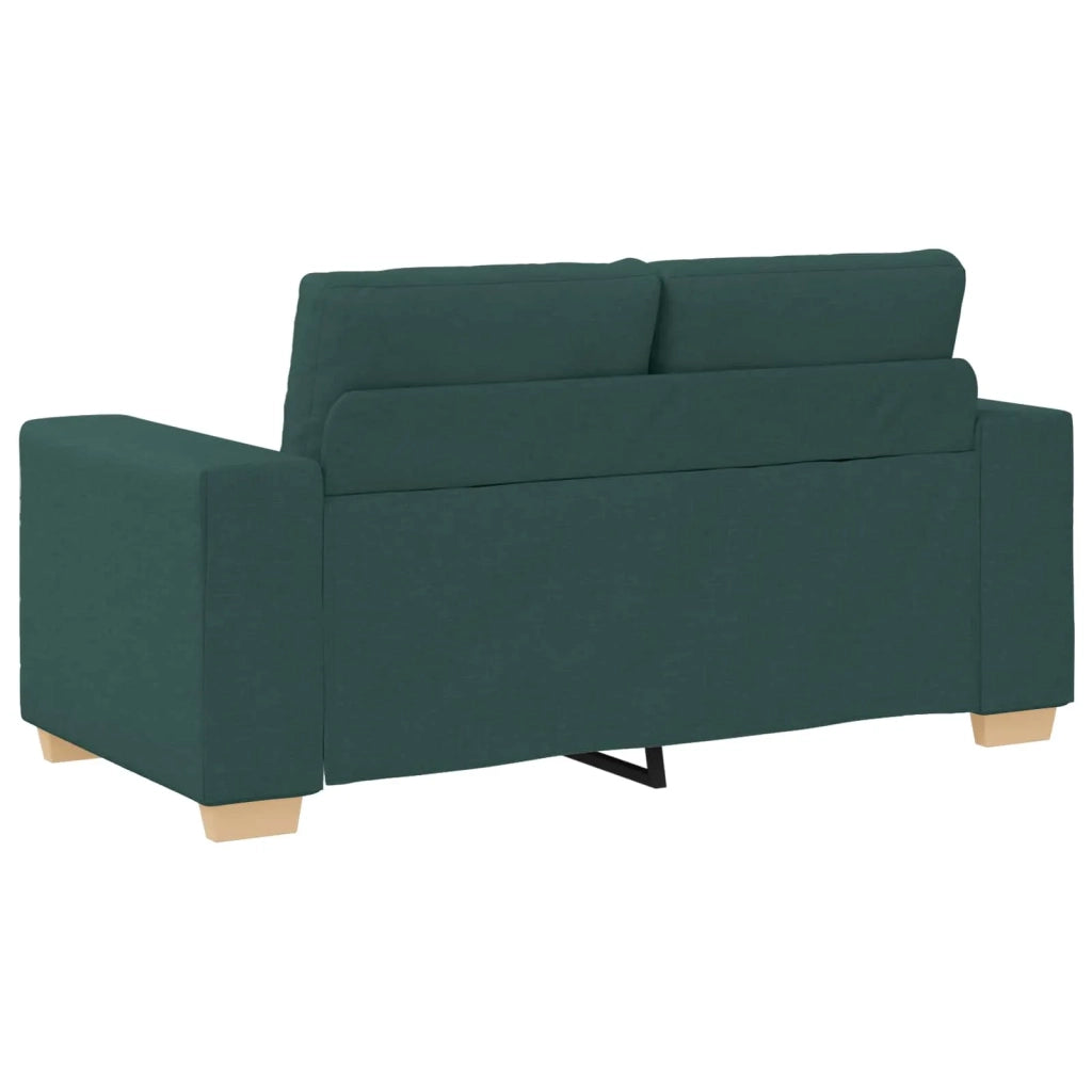 Divano 3 pcs Verde Scuro 221 x 80 x 80 cm Tessuto misto lino 3324633