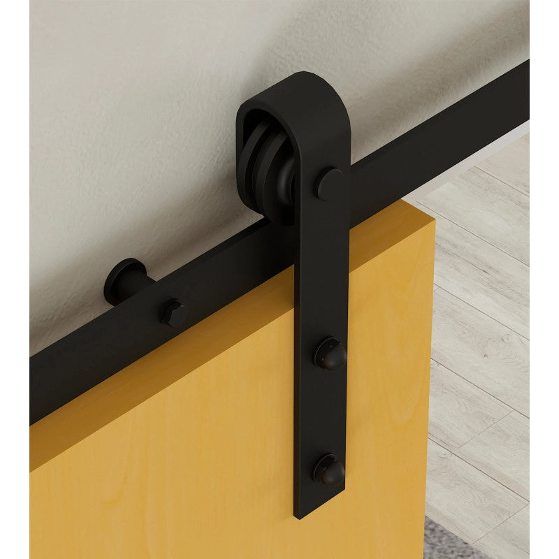 Kit di ferramentaper porta scorrevole appesa in legno Barn, con chiusura soft, pannelli non inclusi, Acciaio e Tecnopl..