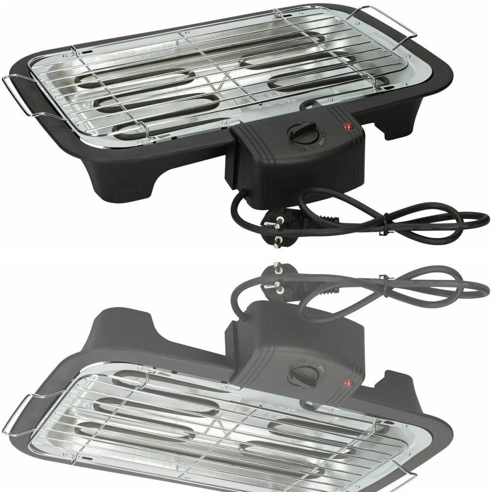 Trade Shop - Barbecue Elettrico Tavolo Griglia Elettrica 2000w Bistecchiera Grill Bbq -
