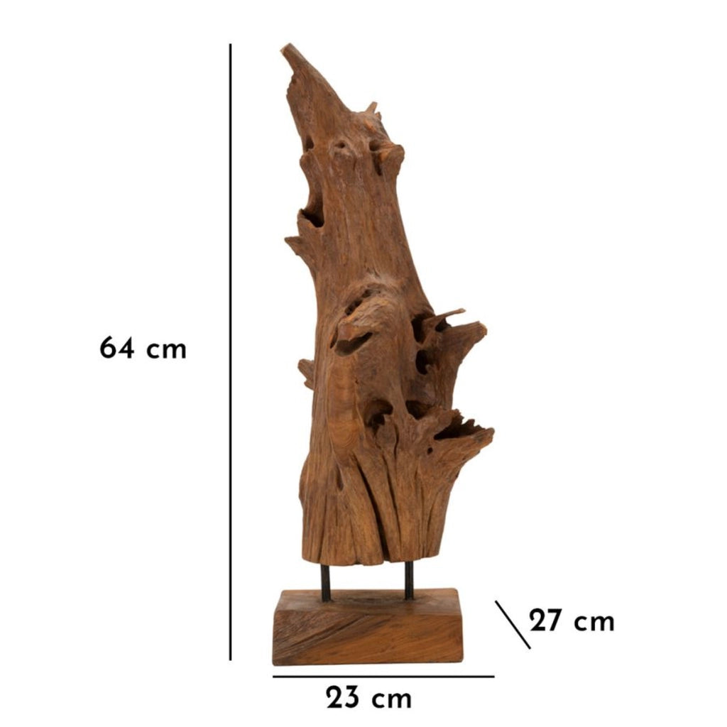 Scultura Radice 2, Marrone, Legno, 23x27x64 cm