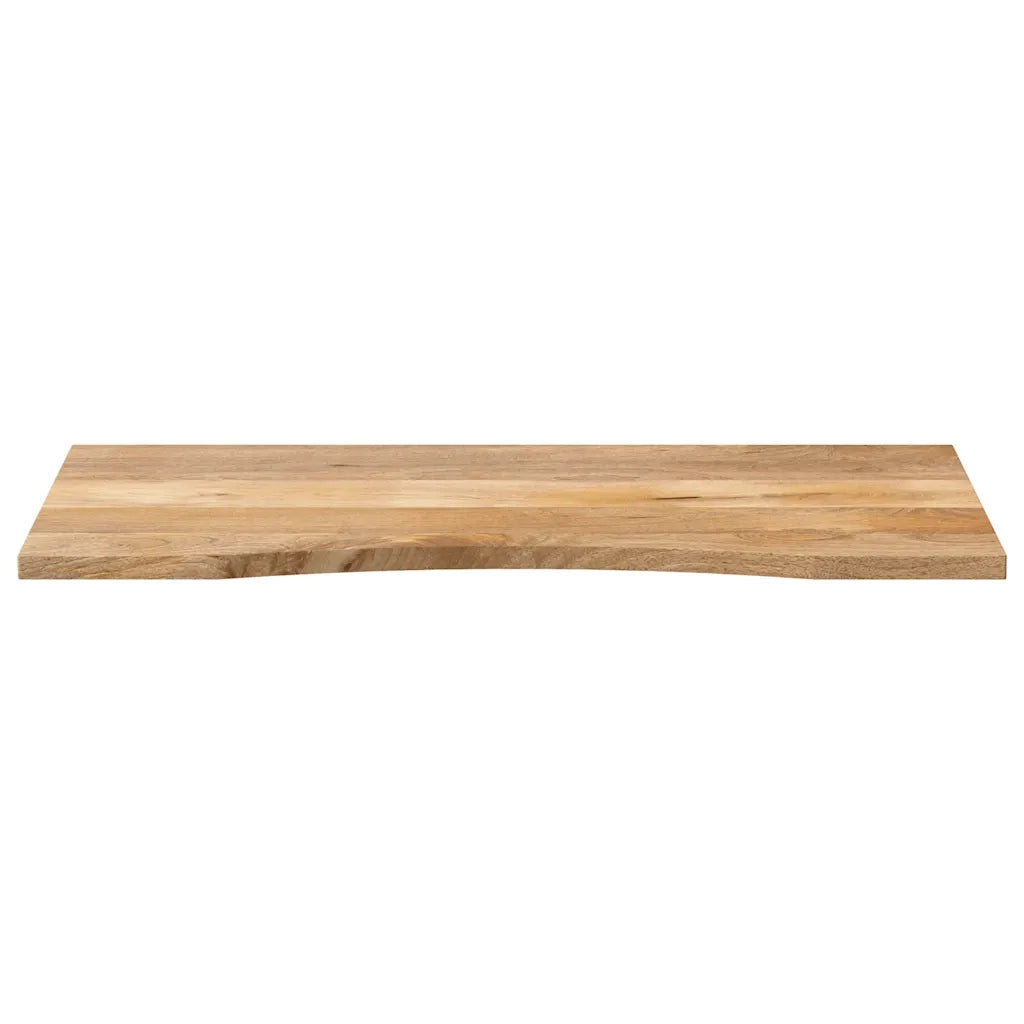Piano Scrivania con Curva-Piano Tavolo-Top della scrivania 120x50x2,5cm Massello Grezzo di Mango