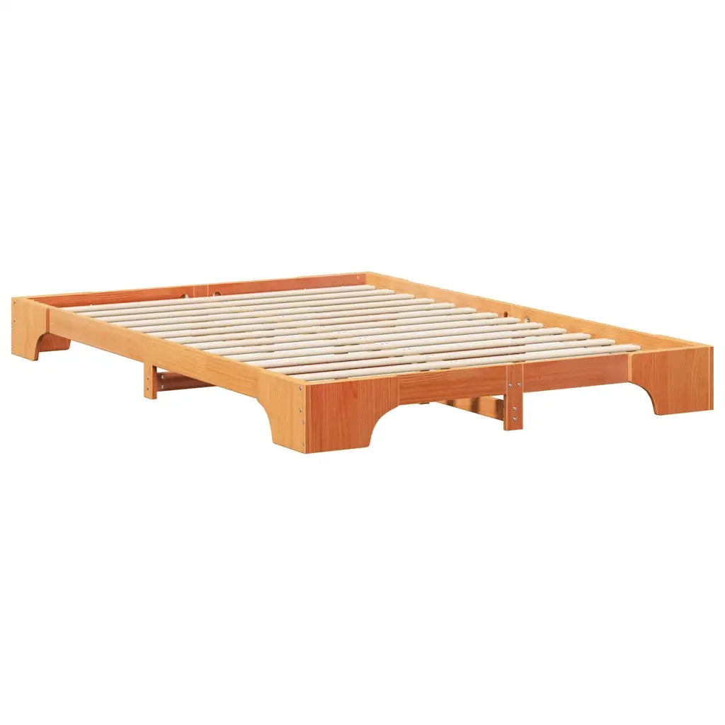 Struttura del letto Marrone 140 x 220 cm Pino massello 872922