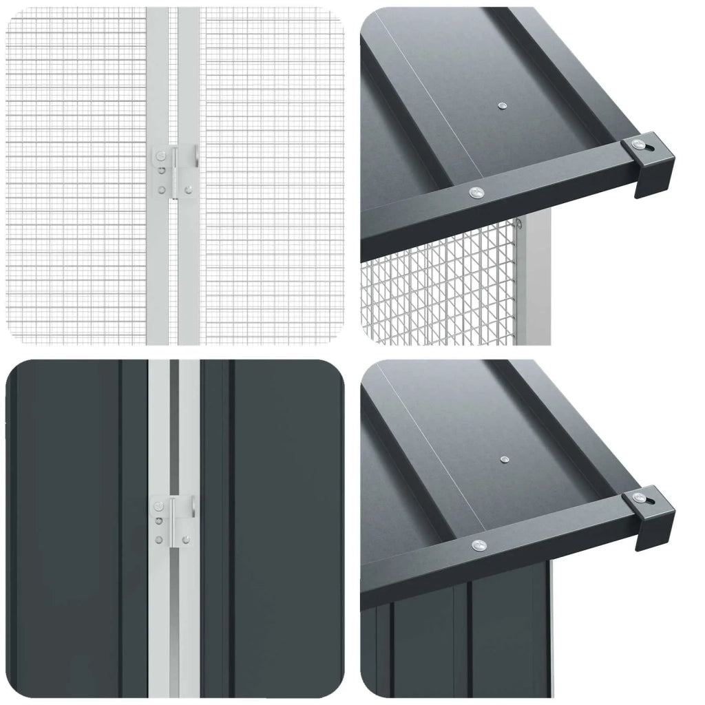Gabbia per uccelli Antracite 645 x 208 x 247 cm Acciaio zincato 3325154