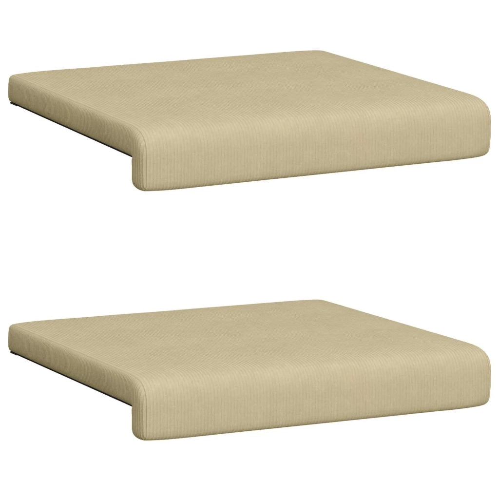 Cuscino per panchina 2 pcs corduroy Grigio Verde 42043062