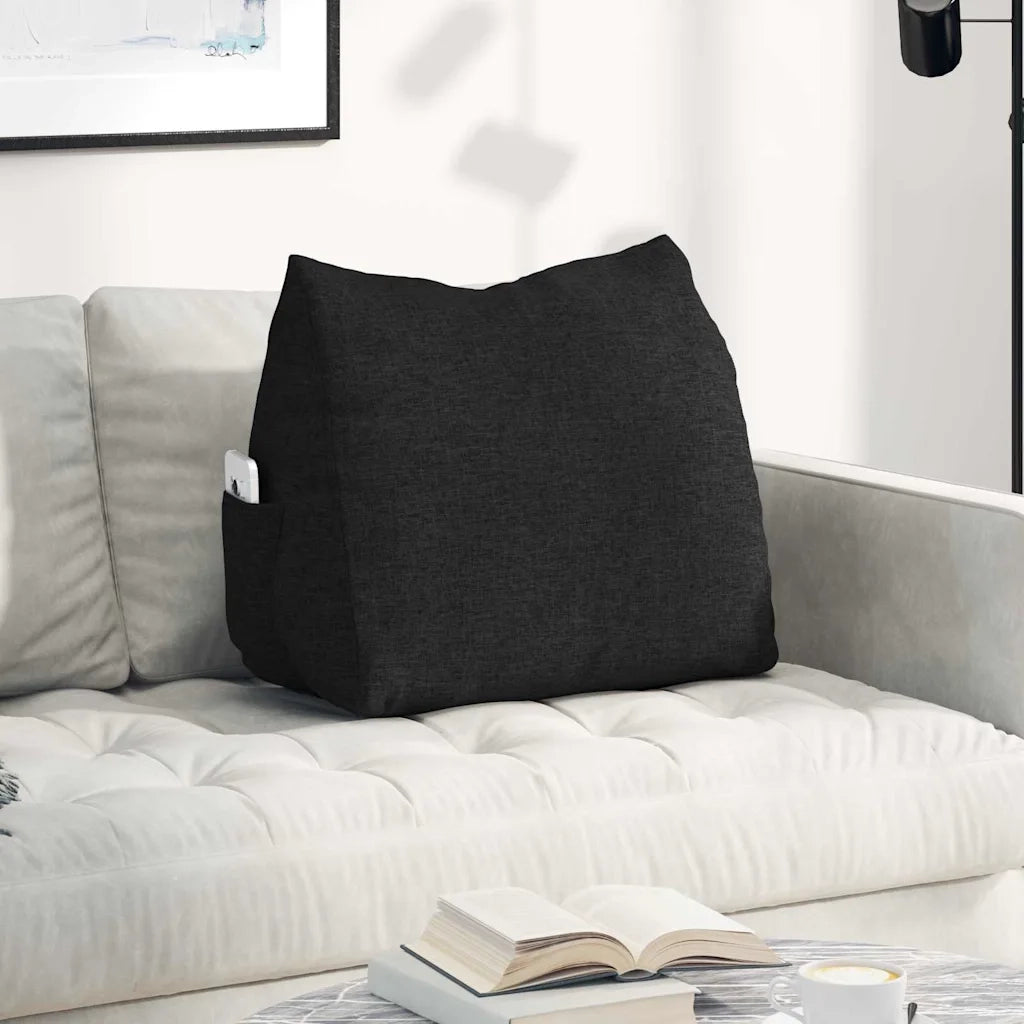 Cuscino per Schiena | Cuscino dorsale Nero 60 x 20 x 50 cm Tessuto