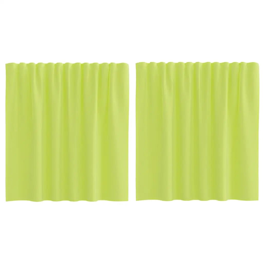 Tende in Voile con Tasche per Aste 2 pz Verde Mela