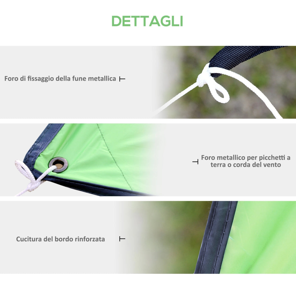 Tenda da Sole Portatile 3x3 m ¨C zephmum ¨C Verde