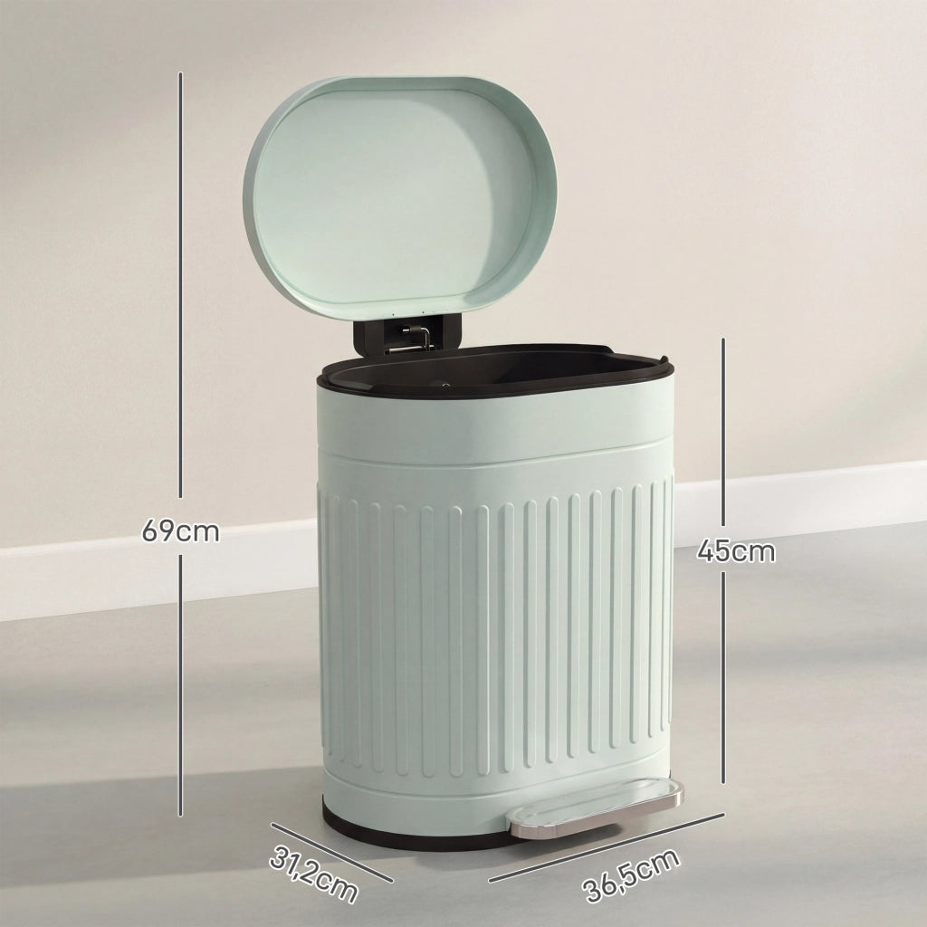 Bidone 20L con Pedale e Coperchio ¨C Minimal ¨C Verde 36.5x31.2x45 cm