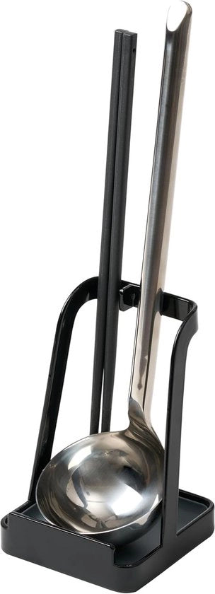 Supporto per vaso con copriporta - nero Tower