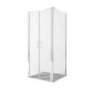 Box doccia due lati con porta saloon h195 6mm anticalcare dobla, misura 70x70