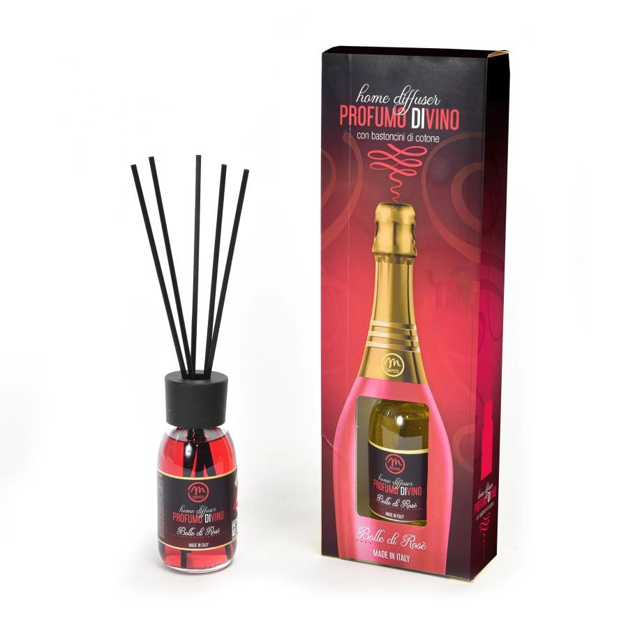 DIFFUSORE PROFUMI DI VINO BOLLE DI ROSE' 125 ML