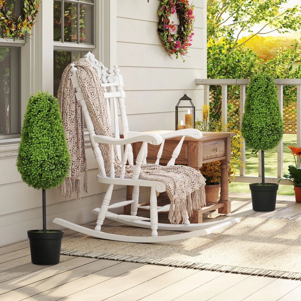 Set 2 Pezzi Pianta Artificiale Buxus in Vaso ¨C Minimal ¨C Verde 90cm