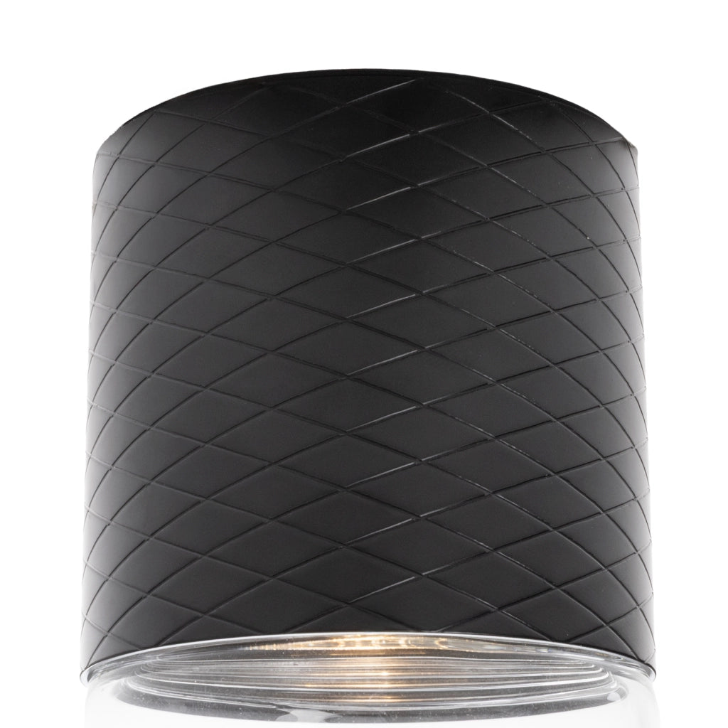 Spot soffitto moderno rete tondo nero LED 7W Fusion