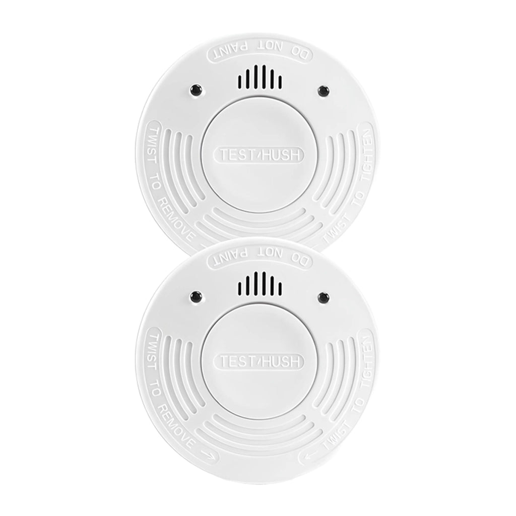Confezione da 2 Rilevatori di Fumo Ottici da 85 dB con Pulsante di Test e Funzione Silenzio Bianco Alecto