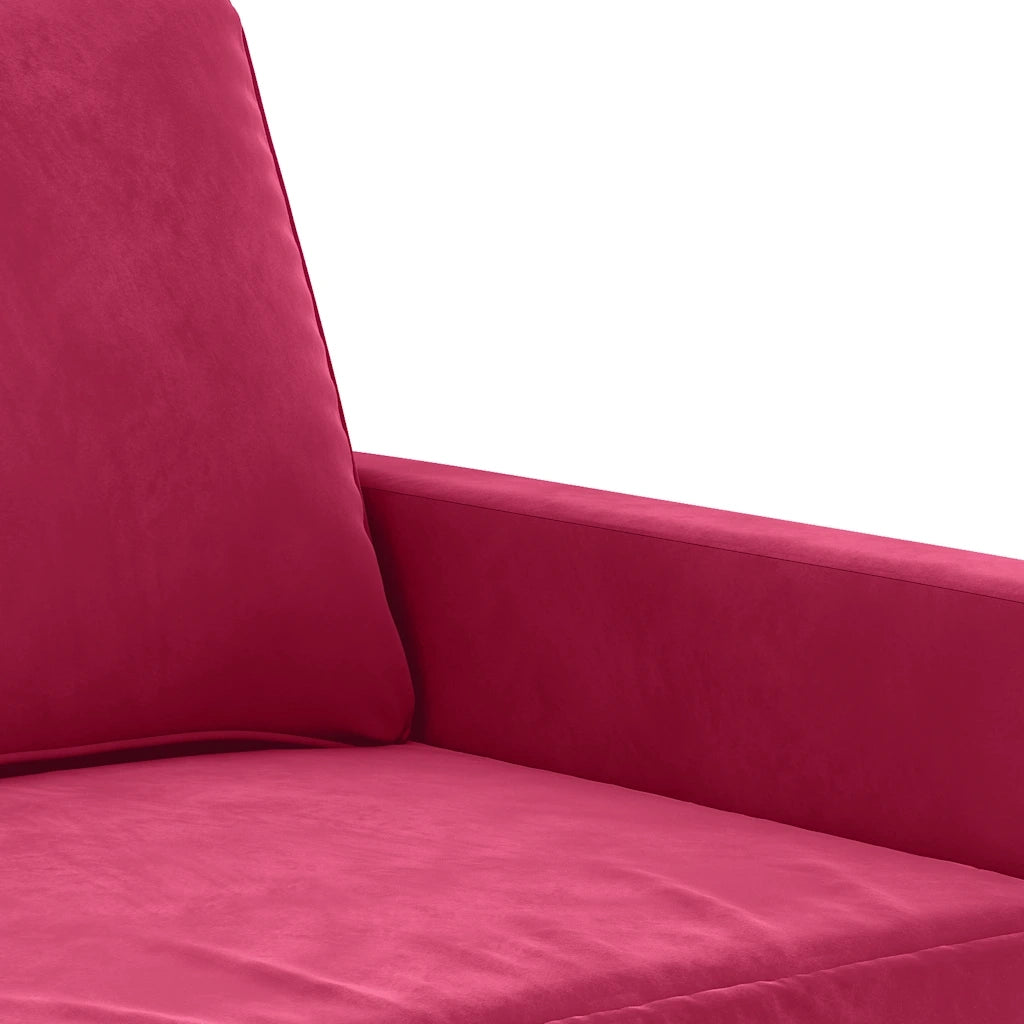 Divano a 3 Posti-Sofa 3 Posti Rosso Vino 180 cm in Velluto 706358