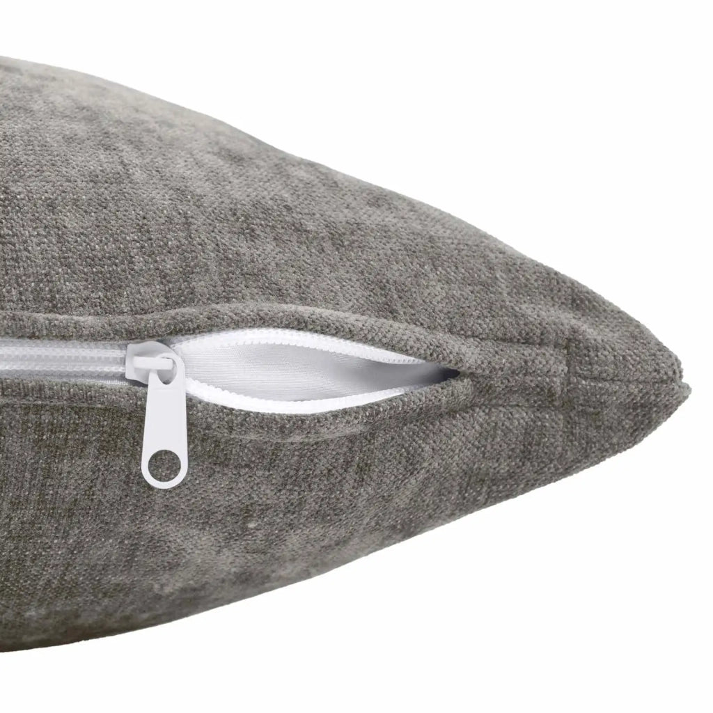 Federa 2 pz HEERLEN Grigio Scuro 35 x 35 cm Tessuto Chenille 908111