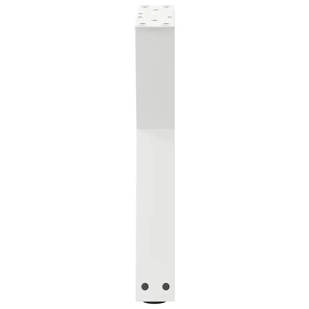 Gambe per tavolino 2 pz Bianche 28x(42-43,3) cm Acciaio 4012697
