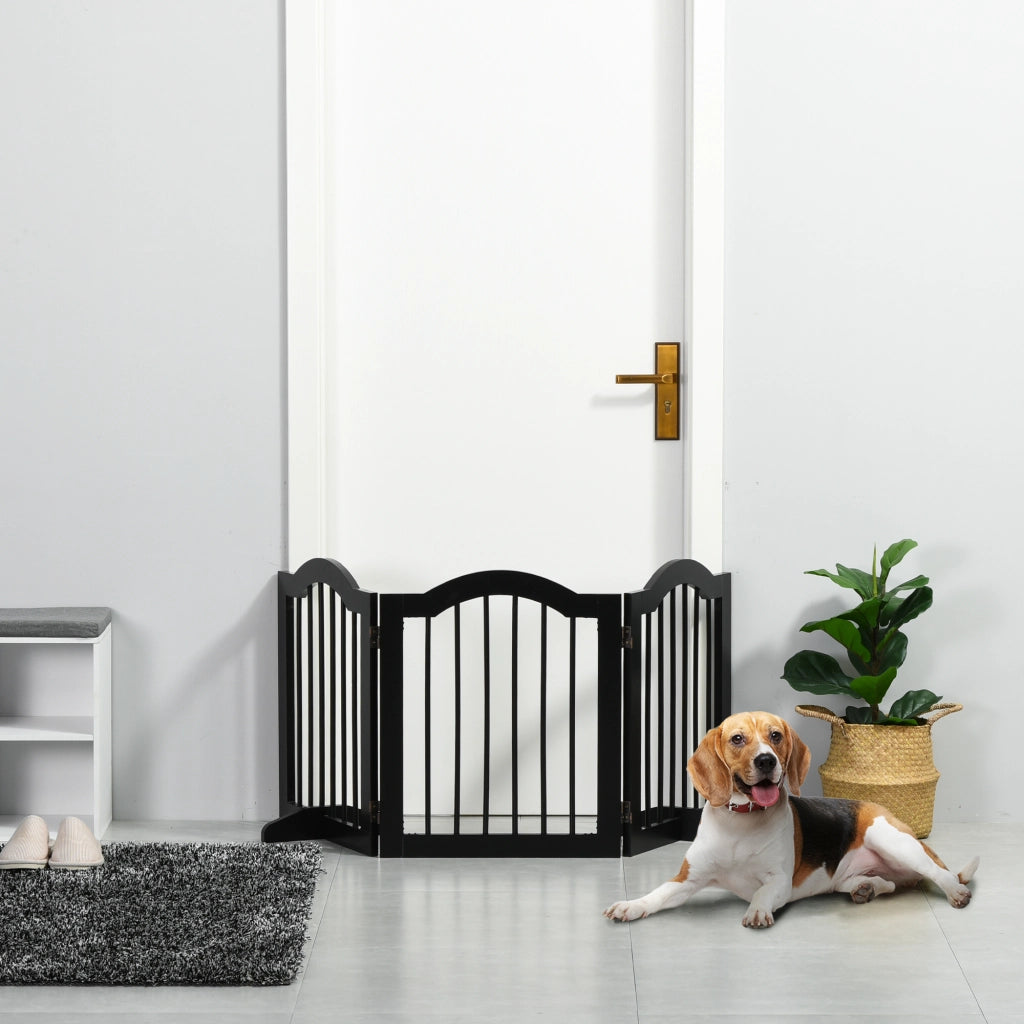 Barriera di Sicurezza Pieghevole per Cani ¨C Minimal ¨C Nero 154.5x29.5x61 cm
