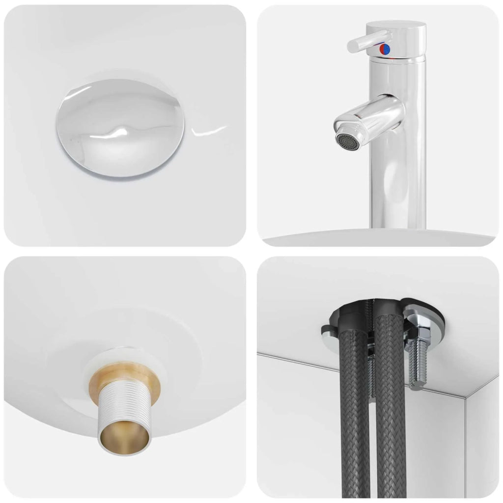 Set di mobili per il bagno 5 pz Bianco 3406951