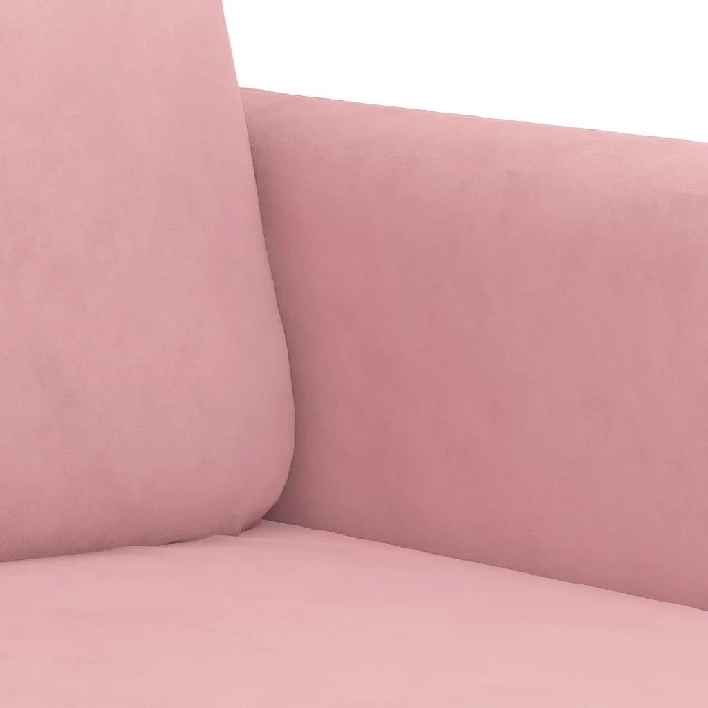Divano a 2 Posti Rosa 120 cm in Velluto 359435