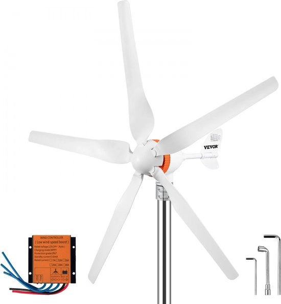 Generatore Eolico - 5 Pale - 500W - Bianco