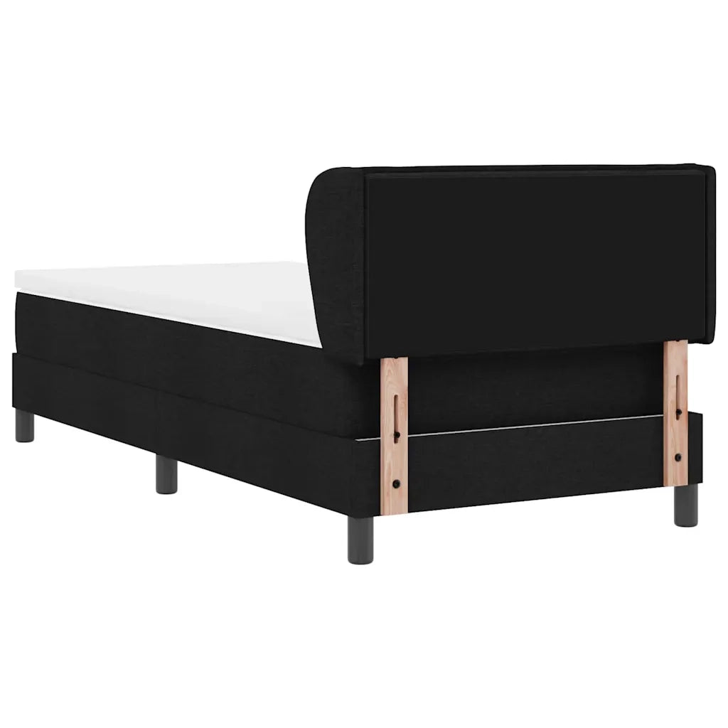 Letto a molle con materasso Nero 90 x 190 cm Tessuto 3339935