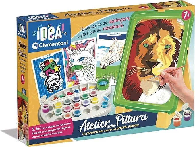 Atelier della Pittura, Gioco d`Arte per Bambini i, Set Creativo con Cavalletto, Lavagna, Tempere e Pennelli per Dipinger