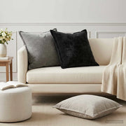 Federa 2 pz HOUTEN Grigio Chiaro 60 x 60 cm Tessuto Chenille 920761