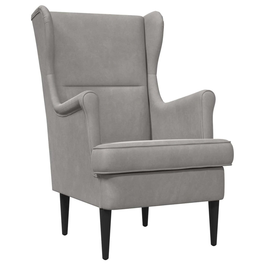 Poltrona | Sedia Relax Grigio Chiaro Velluto